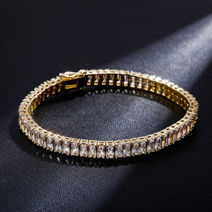 8mm Vertical Baguette Tennis Bracelet - Different Drips