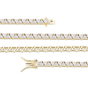 5mm Triangle-Cut Tennis Bracelet - Different Drips