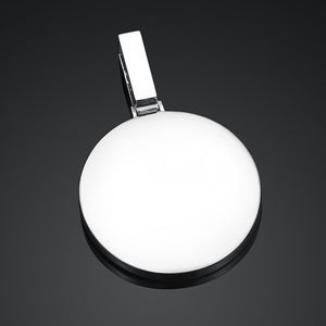 Medium Circle Custom Photo Pendant - Different Drips