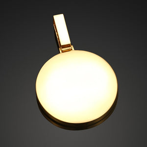 Medium Circle Custom Photo Pendant - Different Drips