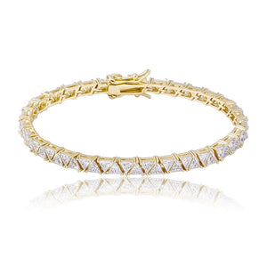 5mm Triangle-Cut Tennis Bracelet - Different Drips