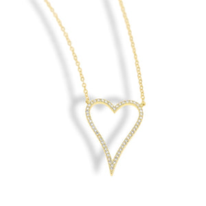 Women's Heart Rope Necklace - Different Drips