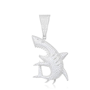 S925 Moissanite Shark Pendant - Different Drips