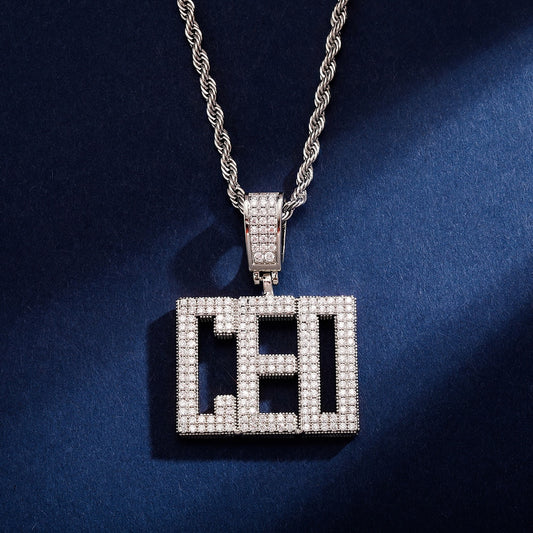 Bold Font Custom Letter Pendant - Different Drips