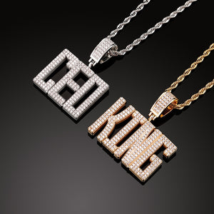 Bold Font Custom Letter Pendant - Different Drips