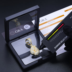 S925 Moissanite Boxing Gloves Pendant - Different Drips