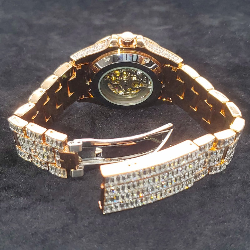 Baguette Mechanical Skeleton Watch - Different Drips