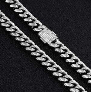 6-14mm Miami Cuban Link Chain Iced Clasp - Different Drips