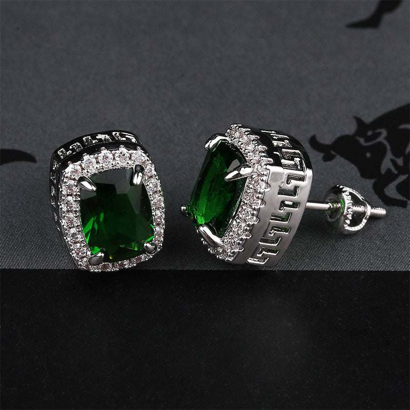 Emerald Cut Stud Earrings - Different Drips