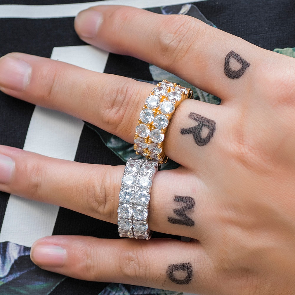 Double Row Eternity Ring - Different Drips