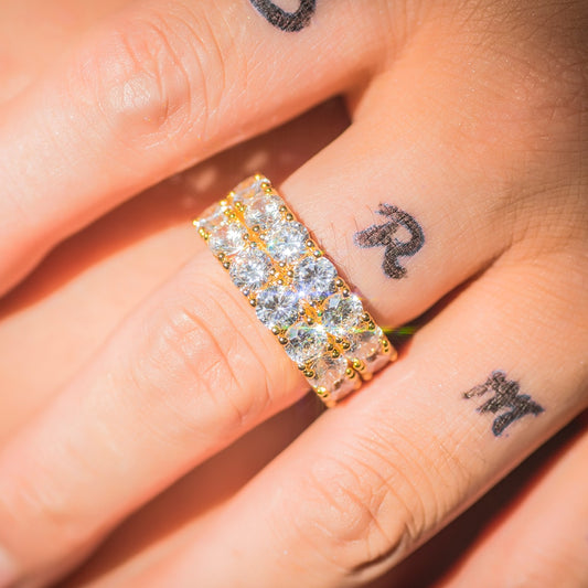 Double Row Eternity Ring - Different Drips