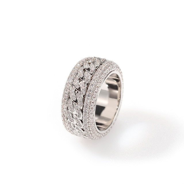 Iced Cuban Rotatable Ring - Different Drips