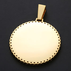 Large Round Custom Photo Pendant - Different Drips