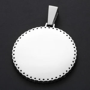 Large Round Custom Photo Pendant - Different Drips