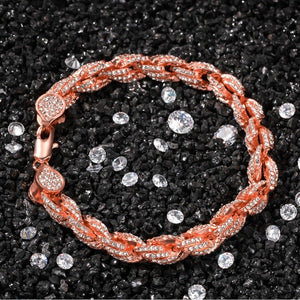 8mm Iced Out Rope Bracelet - Different Drips