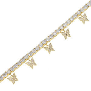 Women's Tennis Butterfly Anklet - Different Drips