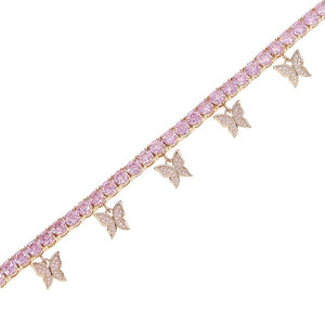 Women's Tennis Butterfly Anklet - Different Drips