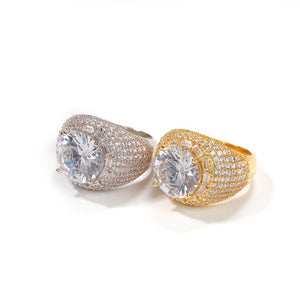 Round Cut and Mirco Pave Ring - Different Drips