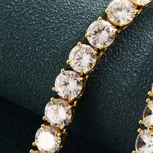 8mm Round Cut Tennis Necklace - Different Drips