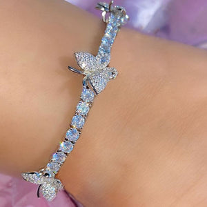 Women's Tennis Butterfly Anklet - Different Drips