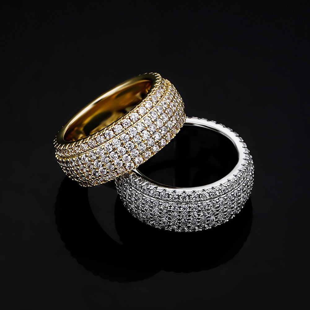 High quality 5 layer diamond band ring (men's ring)