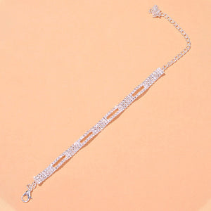 Rectangle Cut Out Anklet - Different Drips