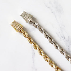 8mm Iced Out Thick Rope Chain - Different Drips