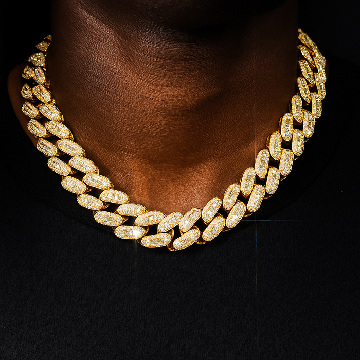 28mm Baguette Cuban Link chain - Different Drips