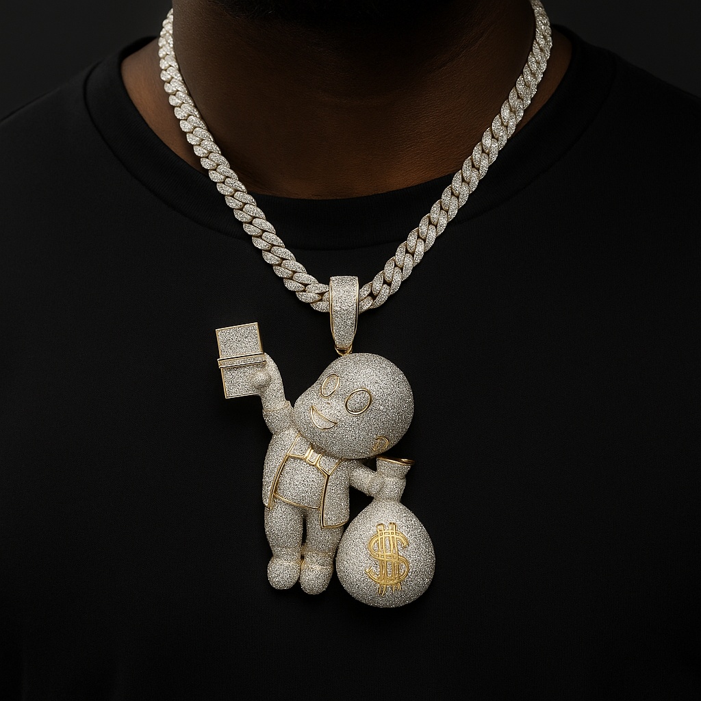 Iced Richie Rich Money Bag Pendant - Different Drips