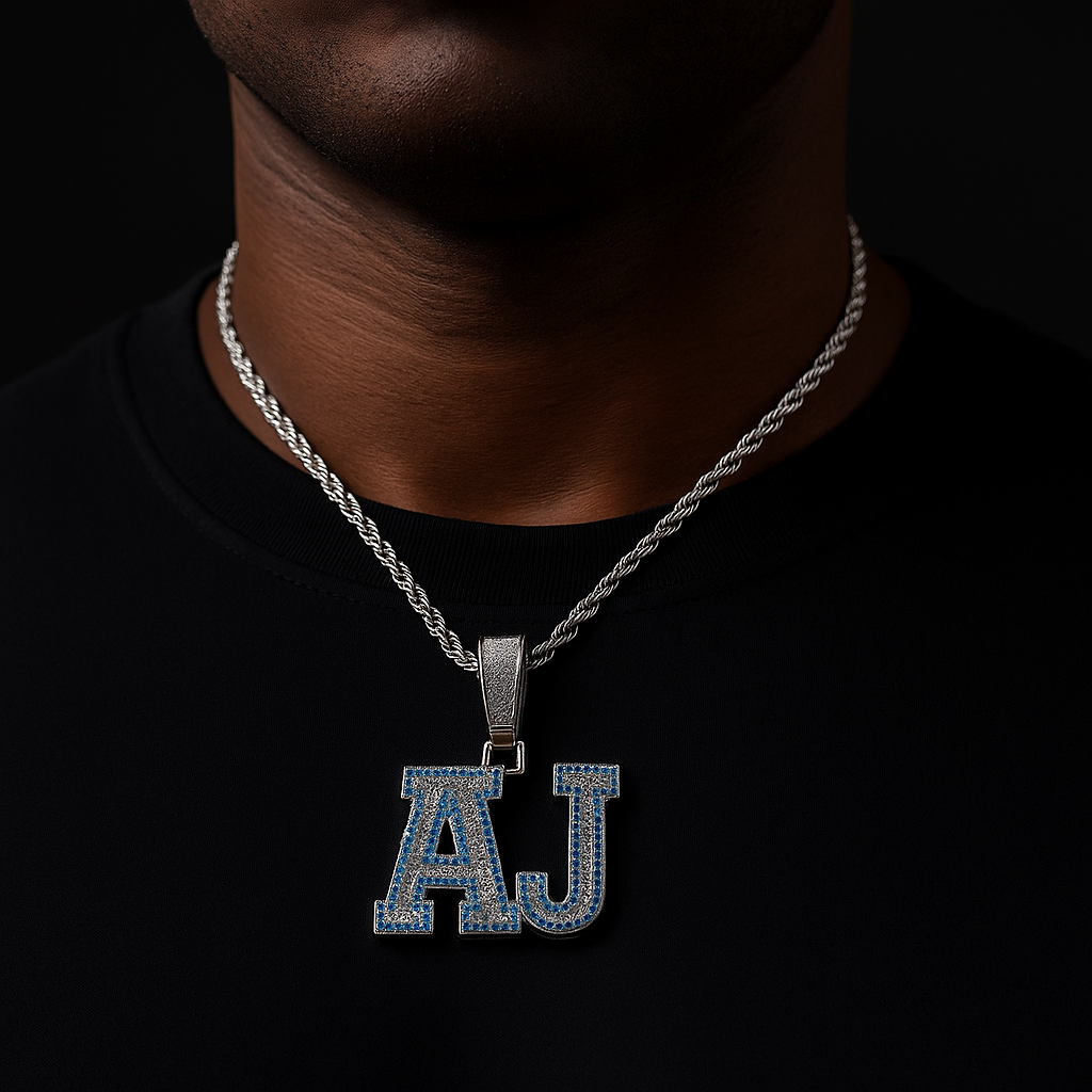 Varsity Custom Letter Pendant - Different Drips