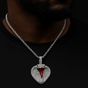 Iced Out Cobra Head Pendant - Different Drips