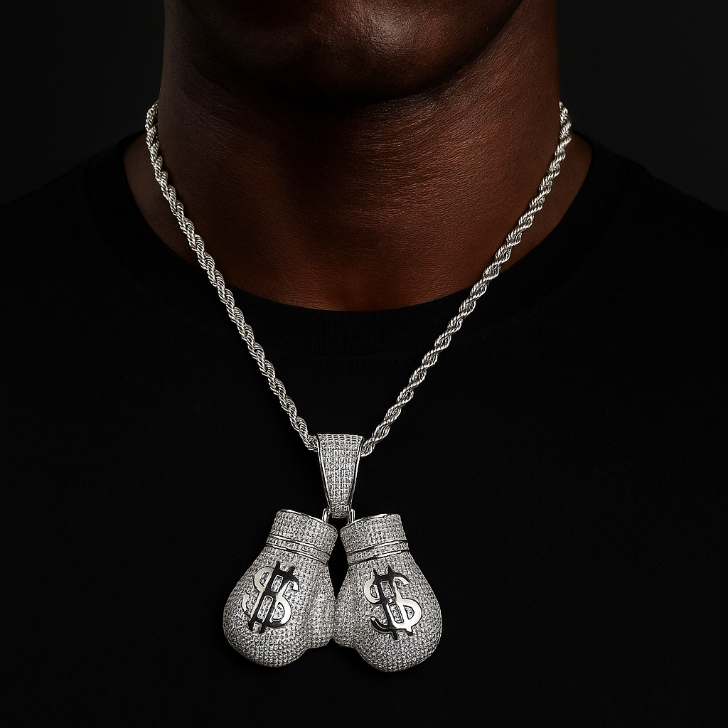 Dollar Sign Boxing Gloves Pendant - Different Drips