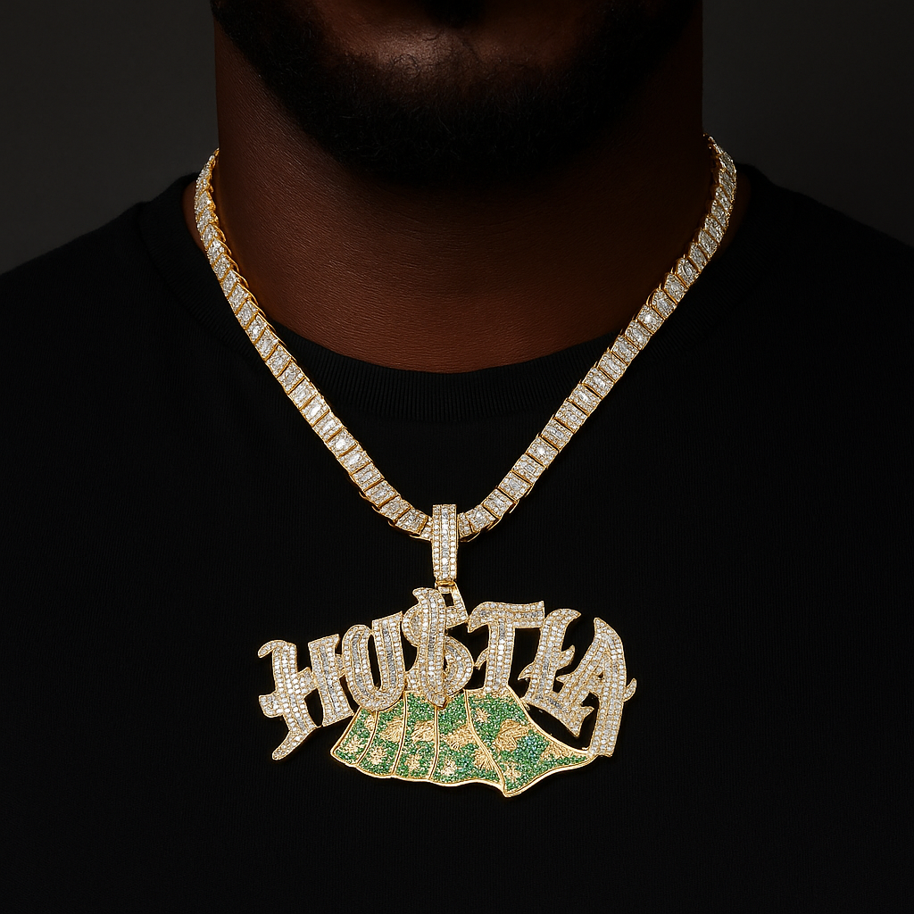 Iced Out Hustla Money Pendant - Different Drips