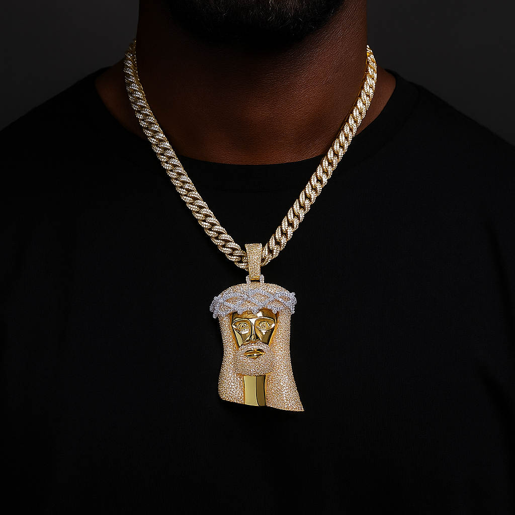 Crown Of Thorns Jesus Head Pendant - Different Drips