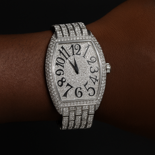 Large Dial Tonneau-Shaped Curved Watch - Different Drips