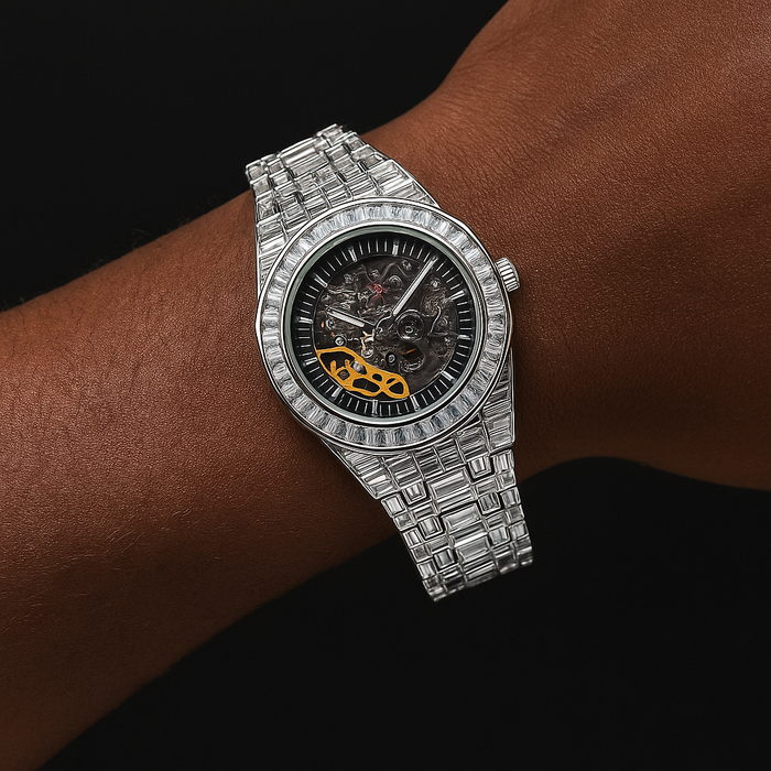 All Over Baguette Mechanical Watch - Different Drips