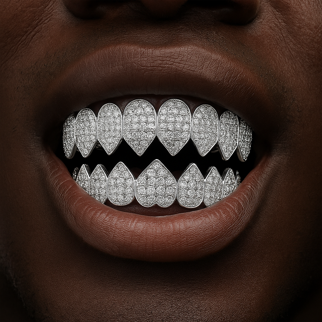Heart Shaped Fang Grillz - Different Drips