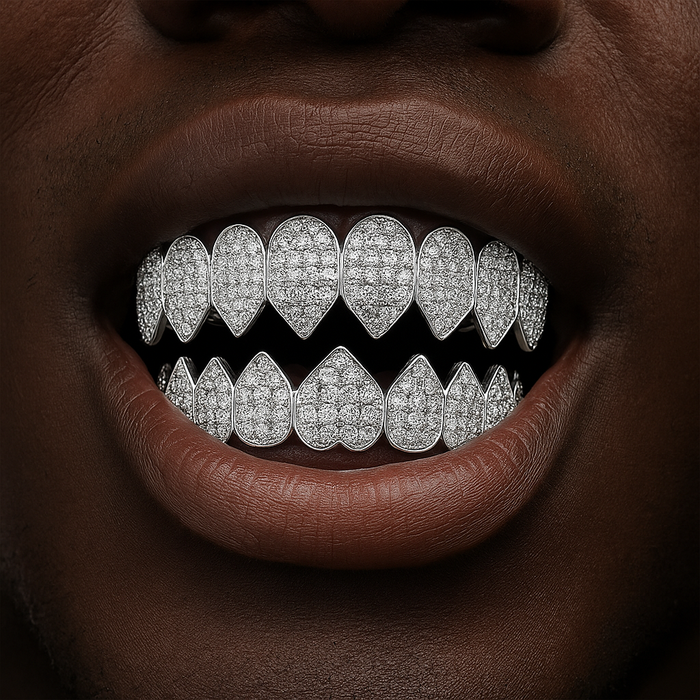 Heart Shaped Fang Grillz - Different Drips