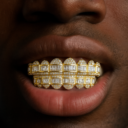 Square Cut Baguette Grillz - Different Drips