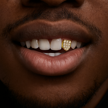 Iced Out Single Tooth Grillz - Different Drips