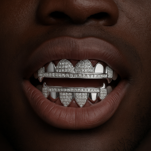 3/4 Iced Connecting Bar Grillz - Different Drips
