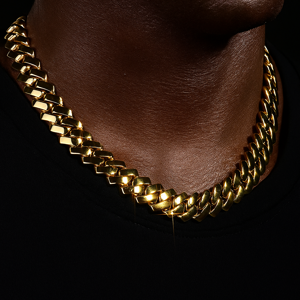 18mm Solid Prong Cuban Link Chain - Different Drips
