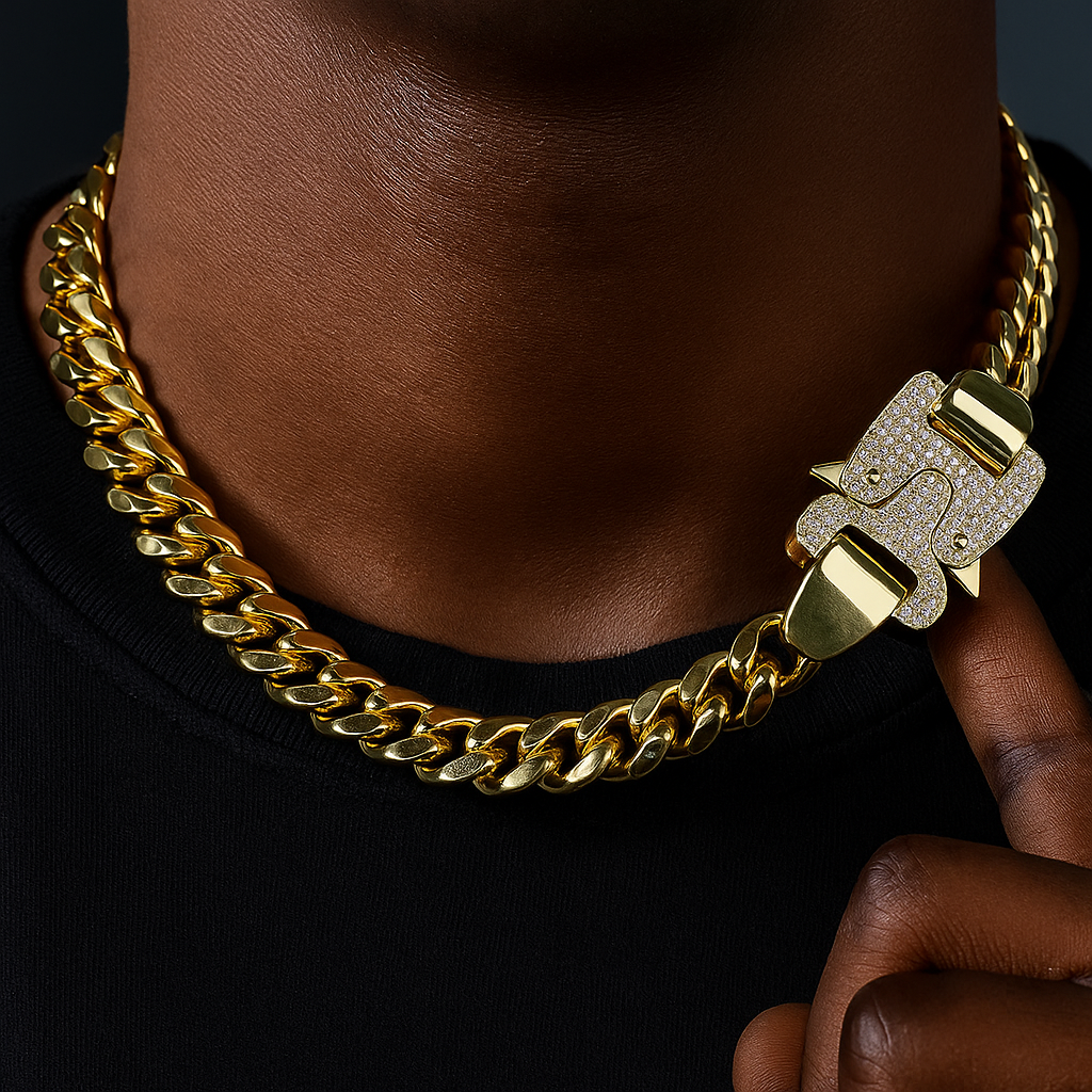 12mm Miami Cuban Chain With Spring Clasp - Different Drips