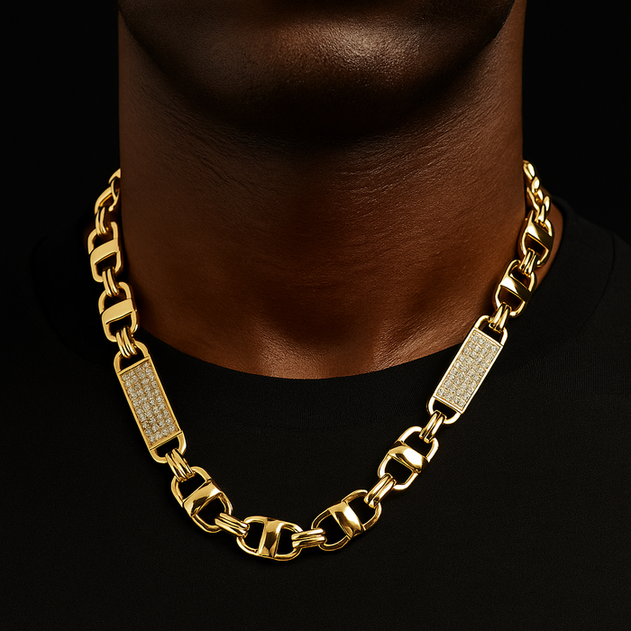 8mm Iced Tag Link Chain - Different Drips