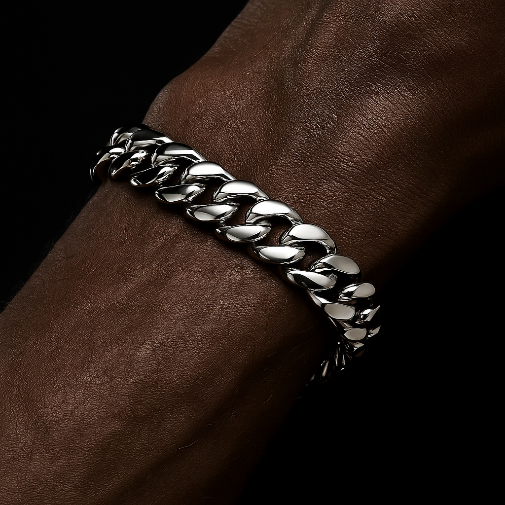 10-12mm Solid Iced Clasp Miami Cuban Bracelet - Different Drips