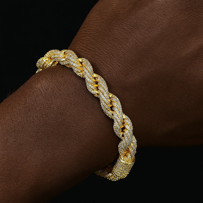 8mm Iced Out Rope Bracelet - Different Drips