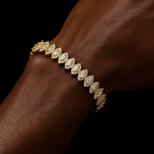 8mm Iced Out Rhombus Bracelet - Different Drips