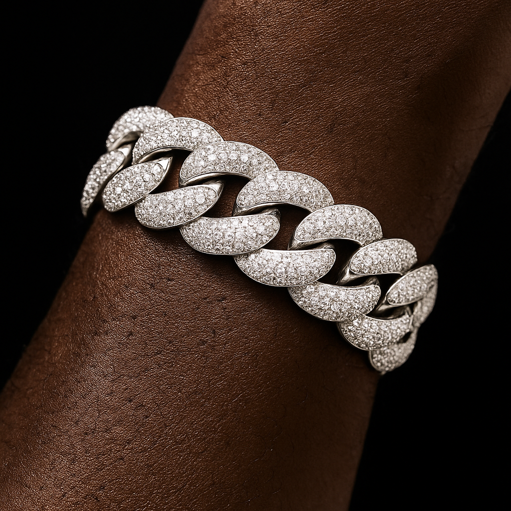 23mm Iced Curb Cuban Bracelet - Different Drips