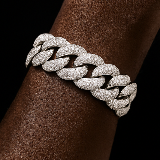 23mm Iced Curb Cuban Bracelet - Different Drips