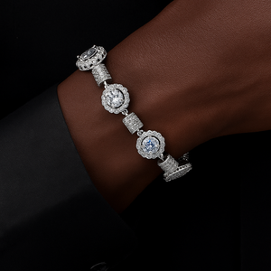 S925 Moissanite 14mm Diamond Stationed Bracelet - Different Drips